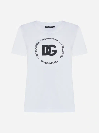 DOLCE & GABBANA DG LOGO COTTON T-SHIRT