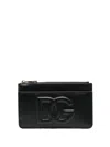 Dolce & Gabbana Black Leather Wallet With Embossed Logo