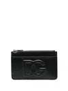 Dolce & Gabbana Black Leather Wallet With Embossed Logo