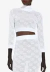 Dolce & Gabbana Sheer Turtleneck Top In White