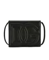 Dolce & Gabbana Shoulder Bag With Embossed Logo In Black