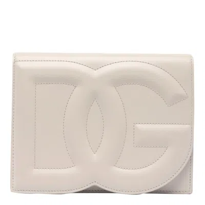 Dolce & Gabbana Dg Logo Crossbody Bag In Bianco
