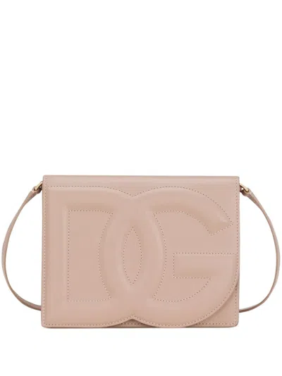 Dolce & Gabbana Dg Logo Crossbody In Beige