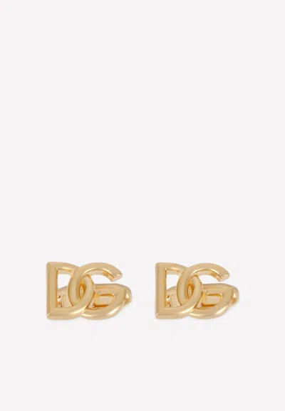 Dolce & Gabbana Dg Logo Cufflinks In Gold