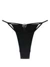 Dolce & Gabbana Logo-plaque Bikini Bottoms In Black