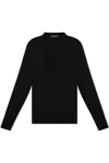 DOLCE & GABBANA DG LOGO DETAILED CREWNECK JUMPER