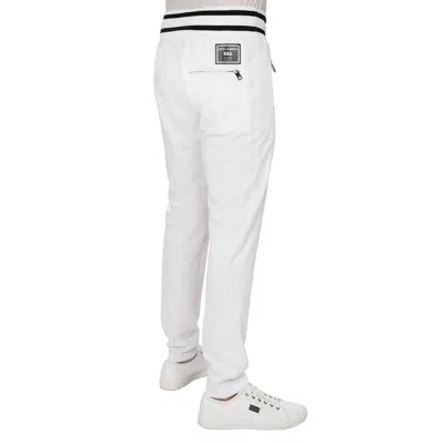 Pre-owned Dolce & Gabbana Dg Logo Dna Milano Patch Light Jogging Pants White 13620
