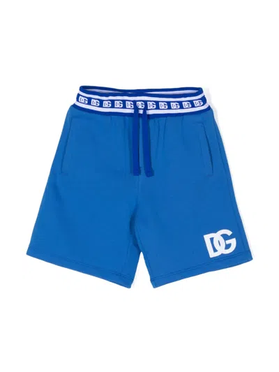 Dolce & Gabbana Kids' Boys Blue Cotton Dg Shorts