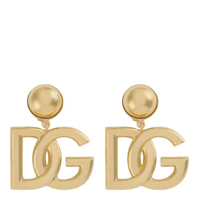 Dolce & Gabbana Dg Logo Earrings In Gold