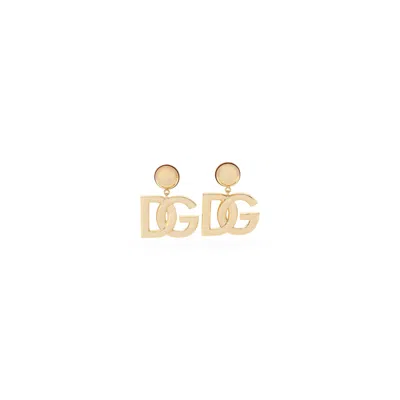 Dolce & Gabbana Dg Logo Earrings In Neutral