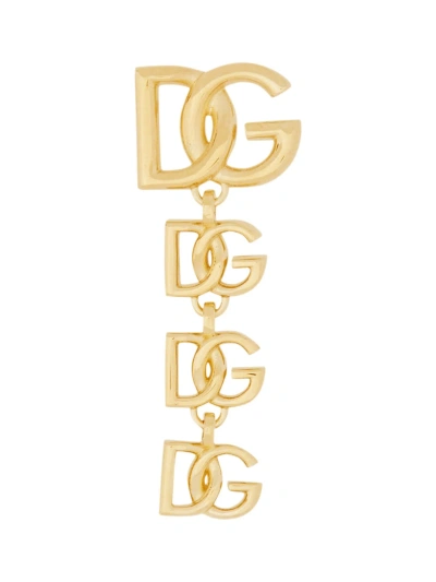 Dolce & Gabbana Dg Logo Earrings In Gold