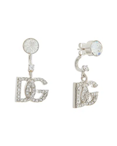 Dolce & Gabbana Dg Logo Earrings In Silver