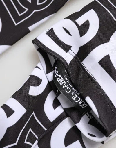 Dolce & Gabbana Dg Logo Elbow-length Mitten Gloves In Multi