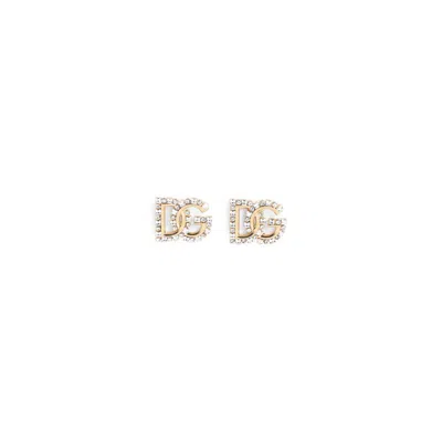 Dolce & Gabbana Dg Logo Embellished Earrings In Multi