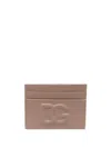 Dolce & Gabbana Dg-logo Embossed Card Holder In Neutrals
