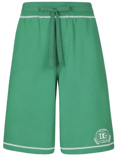 DOLCE & GABBANA DG LOGO-EMBROIDERED COTTON SHORTS