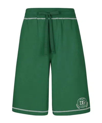 DOLCE & GABBANA DOLCE  GABBANA LOGO PRINTED BERMUDA SHORTS