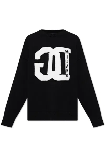 DOLCE & GABBANA DOLCE & GABBANA DG LOGO EMBROIDERED CREWNECK JUMPER