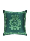 Dolce & Gabbana Mikado Silk Cushion Medium In Green