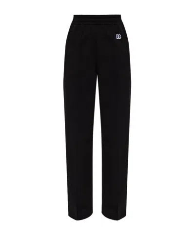Dolce & Gabbana Elastic Waist Sweatpants In Black