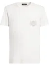 Dolce & Gabbana Embroidered Pocket T-shirt With Short Sleeves In Beige