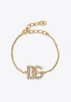 Dolce & Gabbana Dg Logo Fine Link Bracelet In Gold