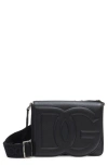 Dolce & Gabbana Dg Logo Flap Leather Crossbody Bag In Nero