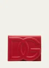 Dolce & Gabbana Dg Logo Flap Leather Shoulder Bag In Bianco Otti
