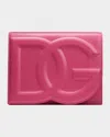 Dolce & Gabbana Dg Logo Flap Leather Shoulder Bag In Glicine