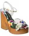 Dolce & Gabbana 85mm Keira Textile Clog Sandals In White