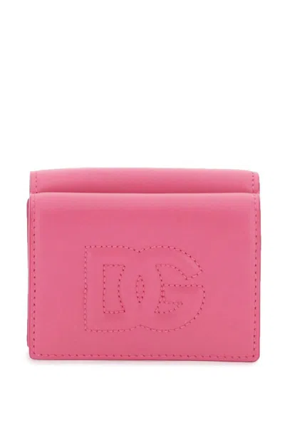Dolce & Gabbana Dg Logo French Flap Wallet In Fuchsia