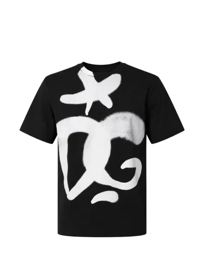 DOLCE & GABBANA DG LOGO GRAFFITI-PRINT T-SHIRT