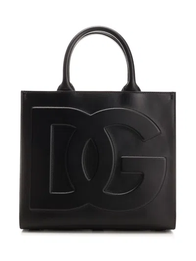 Dolce & Gabbana Dg Logo Handbag In Black
