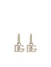 Dolce & Gabbana Dg-logo Hoop Earrings In Silber