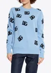 Dolce & Gabbana Woman Sweater Sky Blue Size 4 Virgin Wool In Blue