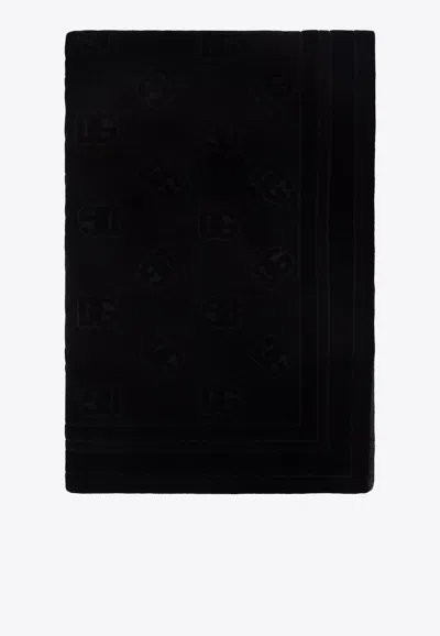 DOLCE & GABBANA DG LOGO JACQUARD BEACH TOWEL