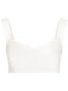 Dolce & Gabbana Logo-jacquard Cropped Top In White