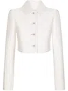 Dolce & Gabbana Woman Jacket White Size 10 Cotton, Polyester, Silk In White