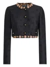 Dolce & Gabbana Dg Logo-jacquard Jacket In Black