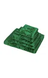 Dolce & Gabbana Set 5 Cotton Terry Towels In Green