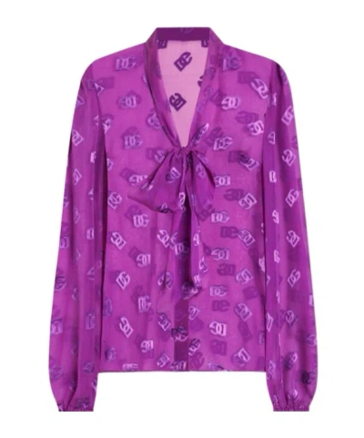 DOLCE & GABBANA DG LOGO-JACQUARD SHIRT
