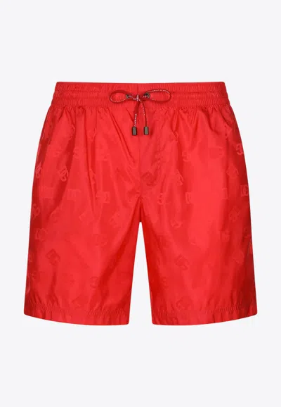 DOLCE & GABBANA DG LOGO JACQUARD SWIM SHORTS