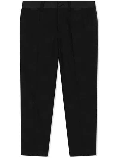 DOLCE & GABBANA DG-LOGO JACQUARD WOOL TROUSERS