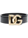 Dolce & Gabbana Black Belt With Logo Buckle