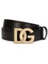 Dolce & Gabbana Dg Logo Buckle Leather Belt