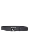Dolce & Gabbana Black Belt With Dg Logo Detail In Black
