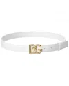 Dolce & Gabbana Calfskin Belt With Crossed Dg Logo