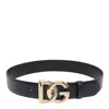 Dolce & Gabbana Dg Logo Buckle Leather Belt