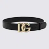 Dolce & Gabbana Dg Logo Buckle Leather Belt In Black