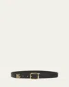 Dolce & Gabbana Smooth Leather Dg Belt With 8 In Nero
